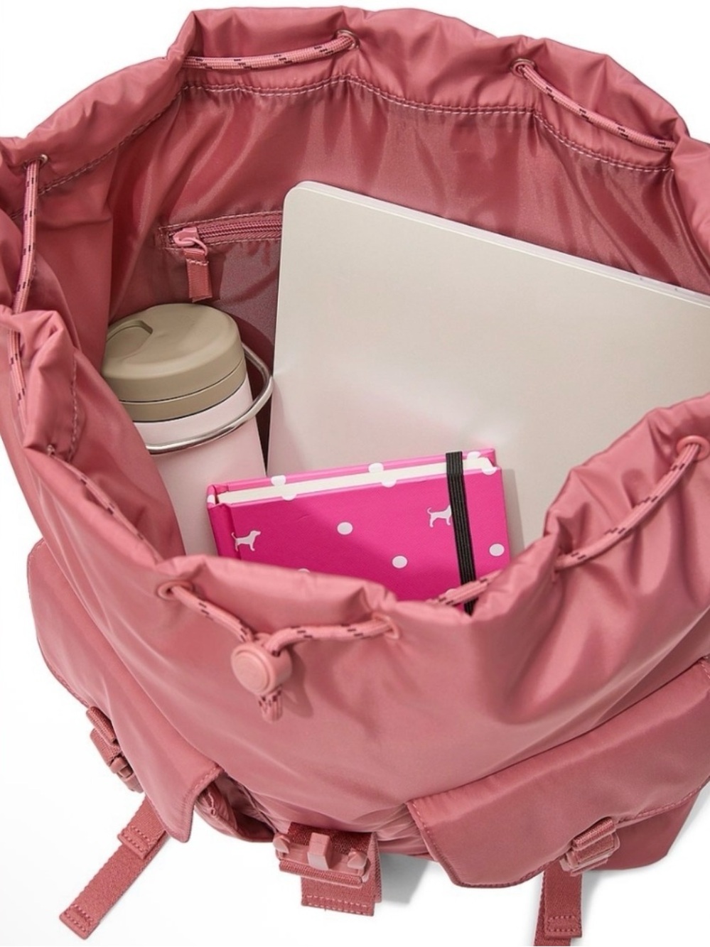 VS PINK Nylon Cargo Backpack (Soft Begonia, Mauve) - Picture 4 of 4